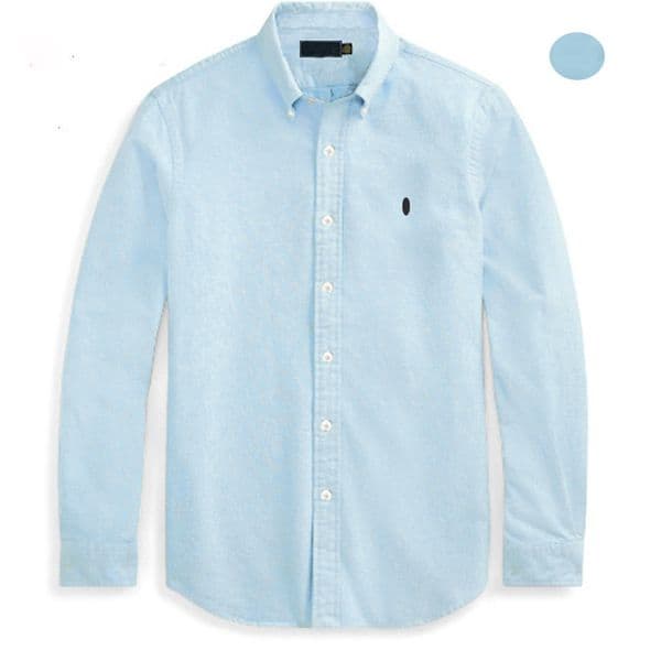 RL Shirts Men's Designer T Shirts: Summer Horse Embroidery Polos Tops Tees Casual Streetwear Solid Color Blouse Business Leisure Textile Button Fashion 541