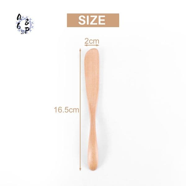 A68P-Wooden Butter Knife Cheese Spreader 6.5 Inch, Jam Knife Butter Cake Knife Mask Knife 6 Pieces