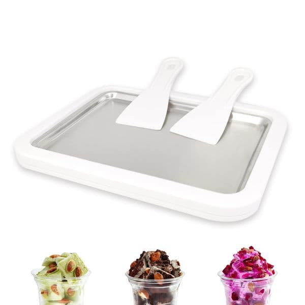 Ice Cream Maker Rolled Ice Cream Maker Instant Gelato Pan Homemade DIY for Fun Parent-Child Activities Families Kitchen Tools