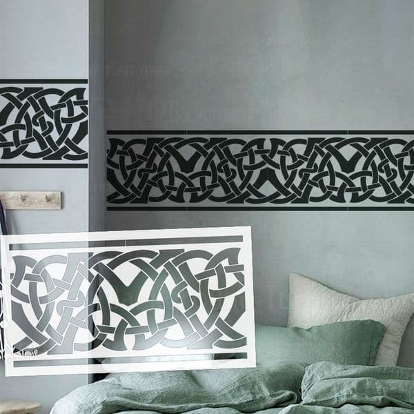 40cm - 80cm Stencil For Painting Decor Wall Plaster Decorative Template Furniture Makers Damask Border Celtic Divider S407