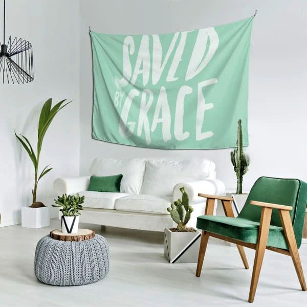 Saved by Grace x Mint Tapestry Home Decoration Accessories Wall Art Decoration For Rooms Tapestry