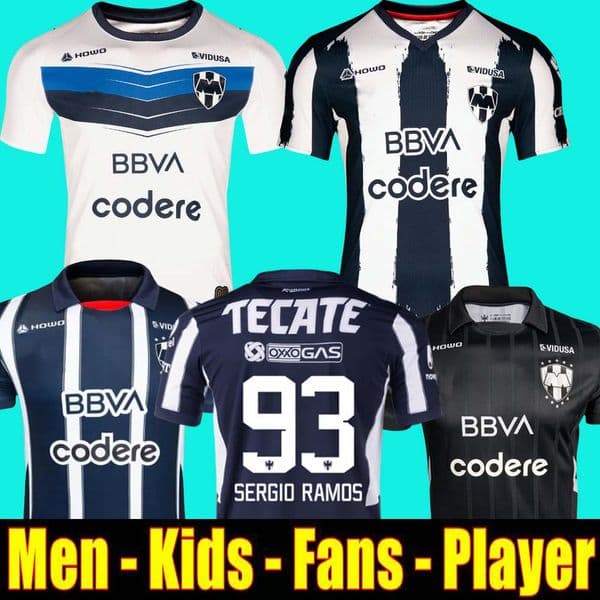LIGA MX RAYADOS MONTERREY Soccer Jerseys 24 25 26 home away 3rd R.Funes Mori M.MEZA V. 2025 2026 men kids kit football shirt Berterame Sergio Ramos Canales Ocampos