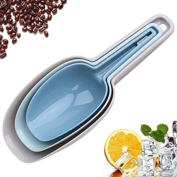 3Pcs Plastic Ice Shovel Set Candy Dessert Grain Flour Measuring Scoop Ice Scoop Pet Food Scoops Kitchen Bar Gadgets Accessories
