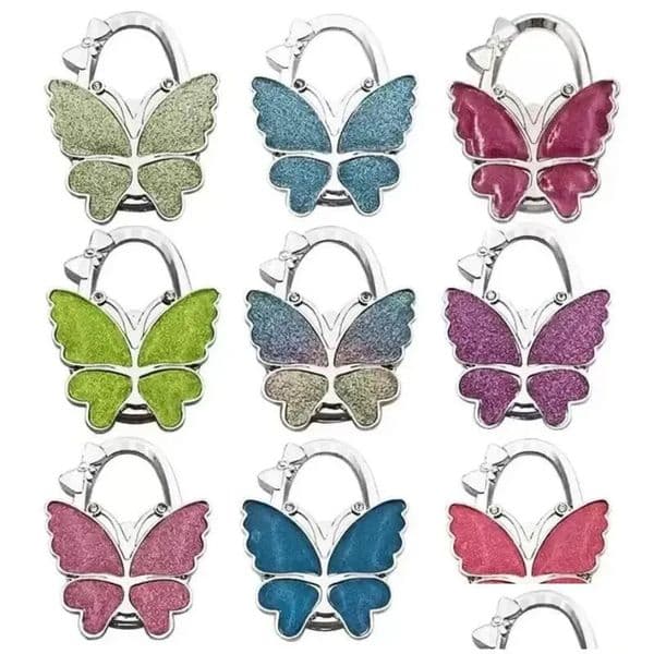 Foldable Tabletop Bag Hanger - Glossy Matte Finish, Durable Hook for Purse Handbag, Home Office Use FY3424 0709
