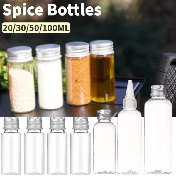 Spice Condiment Bottles Camping BBQ Picnic Oil Seasoning Storage Tableware Jar Bottle Container for Travel BBQ Camping Equipment
