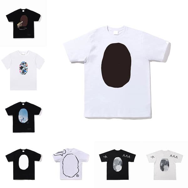 Bapetshirt T shirts Mens Designer T-shirt Womens Hip hop Cotton Short Sleeves Clothing Summer Street Fashion Round Neck Loose Tee Size M-3XL