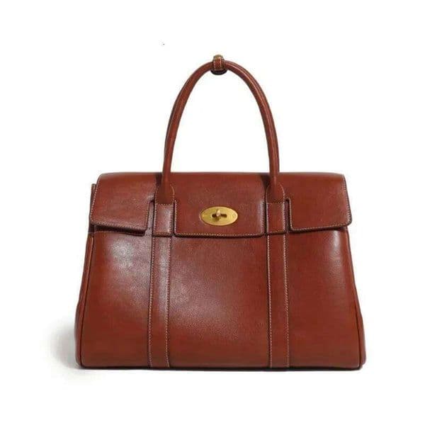 Vintage Design Woman's Large Capacity Top Handle Handbag Soft Pu Leather Trendy Trave Shoulder OL Daily Commute Tote Bag