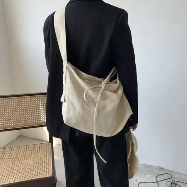 Women Leisure Bandage Crossbody Bag Canvas Shoulder Bags Female Multi-purpose Messenger Bag Student Bag Sac Courses Reutilisable 250707BJ