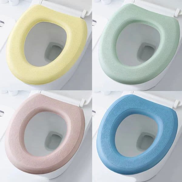 Washable Toilet Seat Cover Waterproof Sticker Foam Cushion V-shaped Toilet Seating Washer Bathroom Implement Home Merchandises