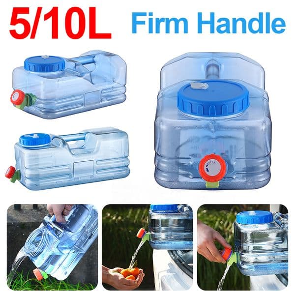 5.5L/10L Capacity Outdoor Water Bucket Portable Driving Wateater Bucket Portable Tank Container with Faucet for Camping