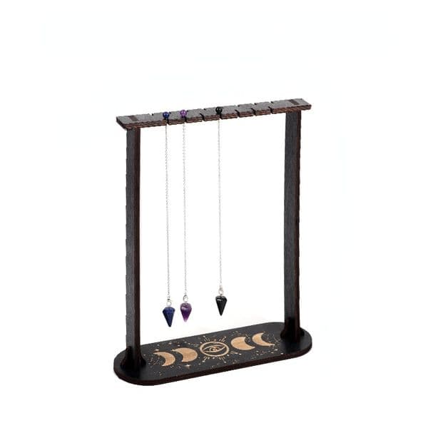 Wooden Display Stand for Pendulum Crystal Pendant Witch Supplies Jewelry Holder Storage Support Bracket Rack Necklace Organizer