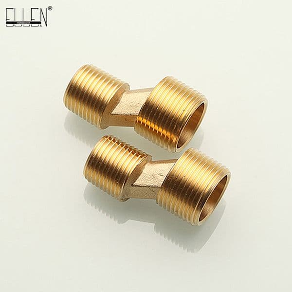 S-shape 1/2" NPT connectors, offset adapters mounting hardware kit for bathroom wall clawfoot tub faucet exposed shower system