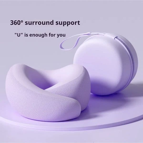 Travel Neck Pillow Memory Foam U-shaped Pillow Portable Adjustable Soft Neck Support Noon Break Sleep Pillows 250707