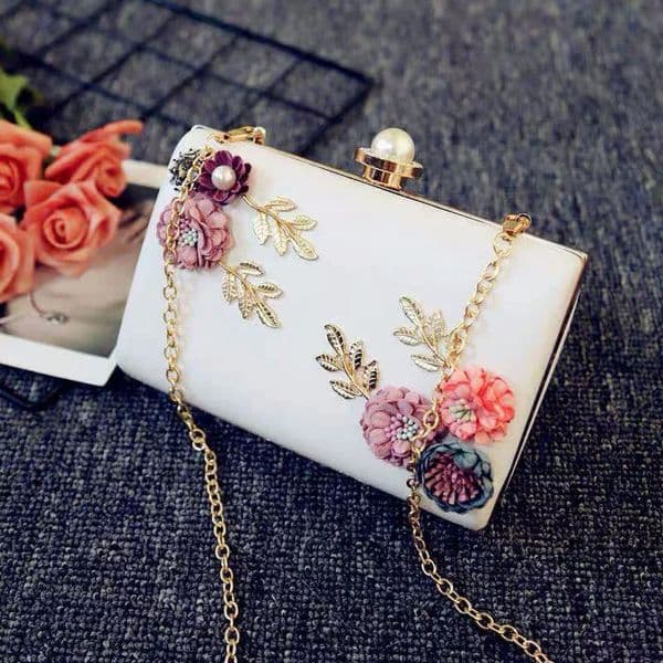YYW Floral Women Handbags Evening Party Bags Wedding Bridal Clutch Purse Chain Shoulder Crossbody Bags Elegant Sac A Main 250704
