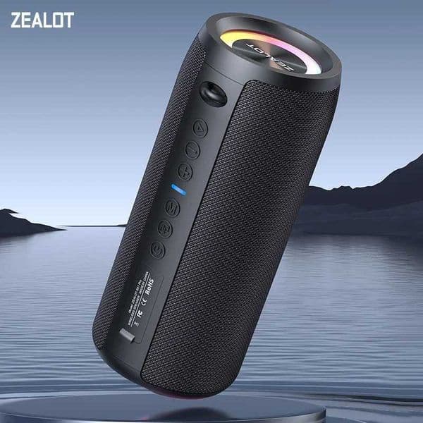 Zealot-S51Pro 40W High-power Bluetooth Speaker 3D Stereo Bass Bluetooth Speaker Portable IPX5 Waterproof Suitable TWS Boom Box T260424