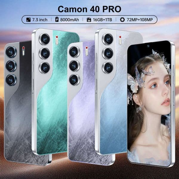 i15 i16 5G New Camon40 Pro Large Memory 16+1T Smartphone 7.3 Special