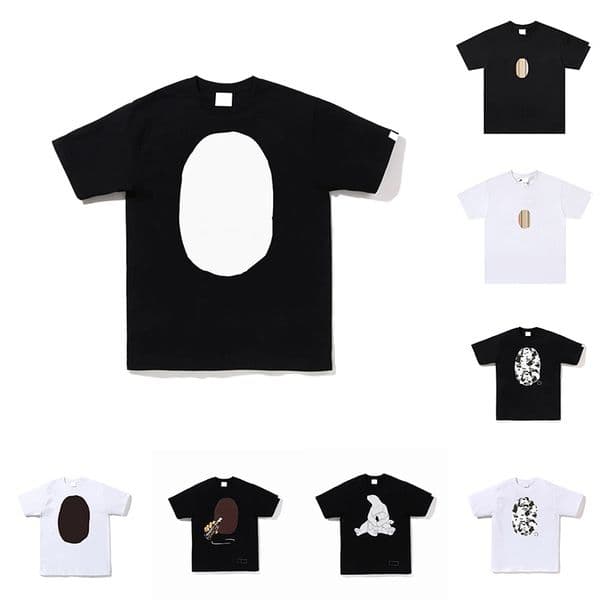 Bapeshirt TShirt Men Women Designer T-Shirts Trendy patterns Short Sleeves Tshirts Clothing Street Casual Loose Tees Asian Size M-3XL