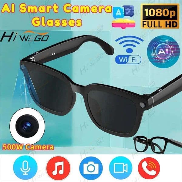AI Smart Camera Polarized Sunglasses Hd1080p Shooting Video Recorder WIFI Bluetooth Call Glasses For Man Women Goggles thumbnail 2