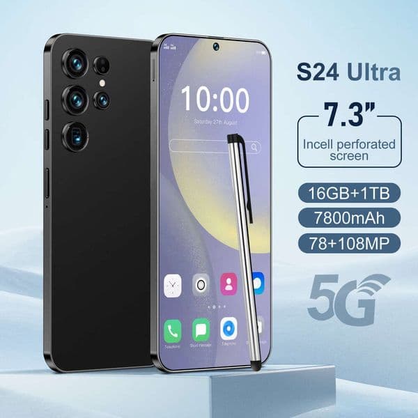 i15 i16 5G S24Ultra Smartphone 7.3inch Large Screen Octa-Core True 4G Android 12 Version Smart Phone thumbnail 2