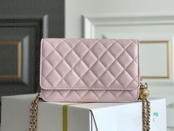 20A Mirror quality Designer Bag Shoulder Chain Clutch double Flap Bag CC CF Wallet Check Velour Square Strip,Imported From France Official original Genuine Leather r