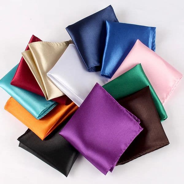 Satin Handkerchief For Men Candy Color Mens Suits Pocket Square Business Chest Towel Hanky Suit Napkin Solid Blue Red Hankies 250704