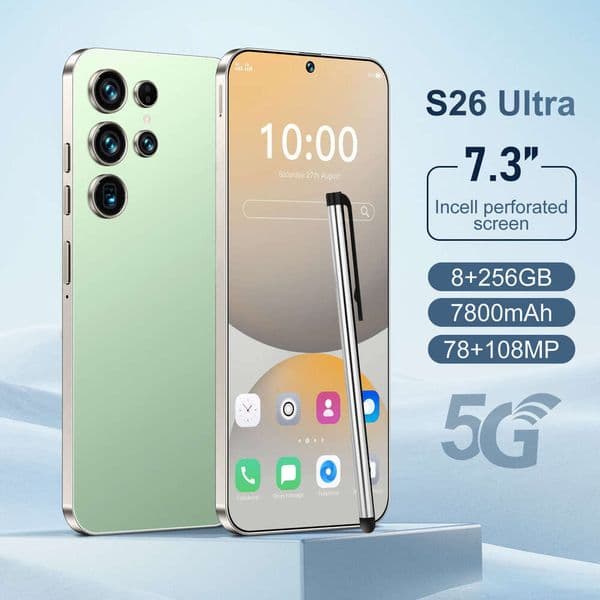 i15 i16 5G New S26Ultra Mobile Version 4+128GB High-End 7.3inch Android 12 Smartphone thumbnail 3
