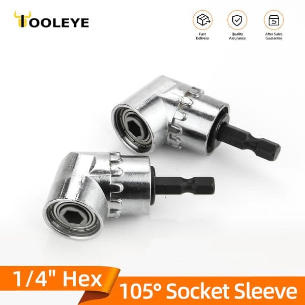 105 Degree Angle Socket Holder Adapter Adjustable Drill Bit Screwdriver 360 Degree Rotation Extension Rod Power Tool Accessories
