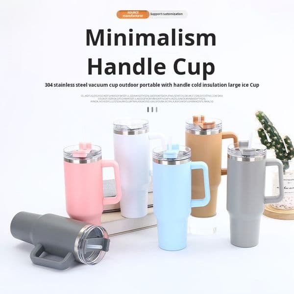 Large Capacity Hot Winter Cup - 40oz Insulated Tumbler with Handle u0026 Straw Durable Stainless Steel Y260520