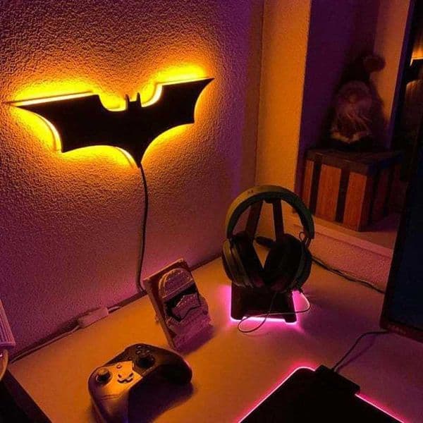 Modern Creative Wooden Background Wall Decorative Wall Lamp Remote Control 16-color Night Light Cable 2 Meters Z250710