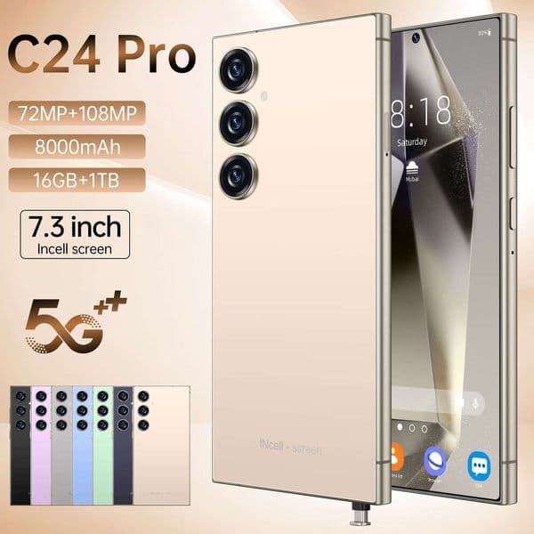 i15 i16 5G C24 Pro 7.3inch Large Screen 16+1T Smart Android Phone TK Bestseller