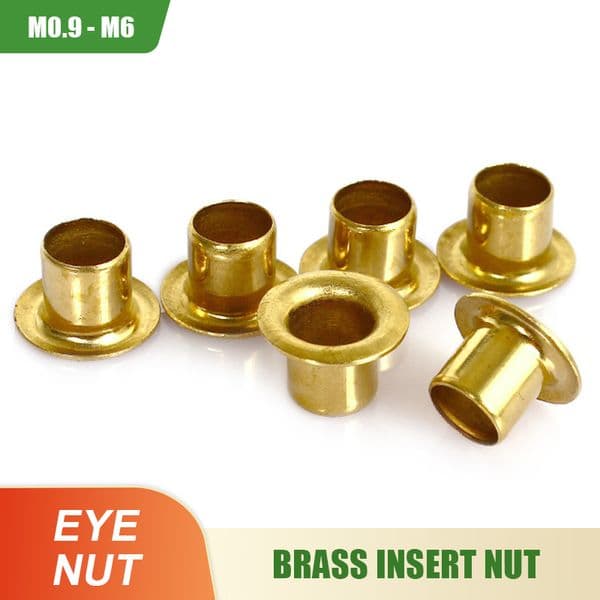 Brass Hollow Rivet Insert Nuts Copper Chicken Eye Circuit Board PCB Nails Tubular Rivet Nuts M0.9 M1.5 M2 M2.5 M3 M4 M5 M6