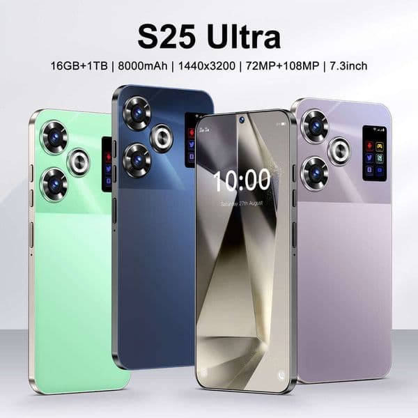 i15 i16 5G Low Price Hot Selling S25Ultra Android Smartphone 7.3 Large Screen 16+1T Mobile Phone Can