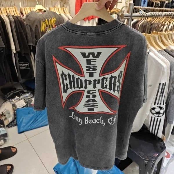 Casual West Coast Choppers TShirt Trendy Strtwear Breathable Fabric Loose Fit Daily Outfit T251016