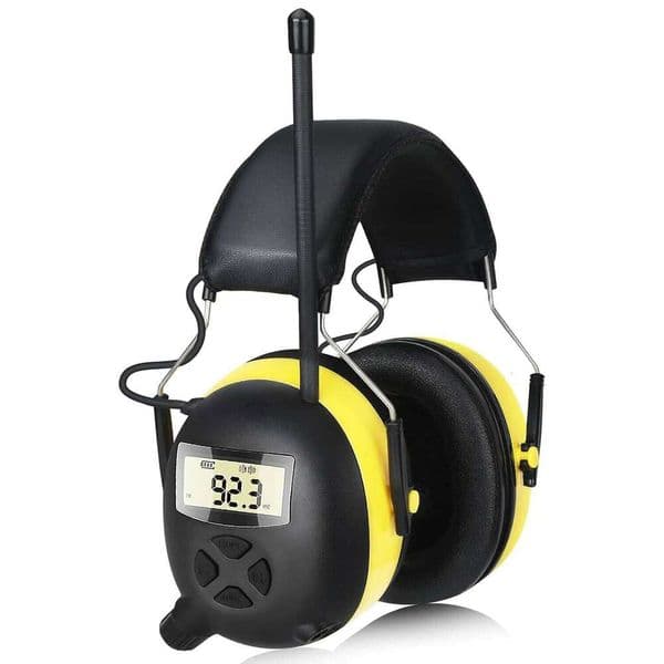 NEW Upgraded Bluetooth 5.3 Hearing Protection Headphones with FM Radio 30dB NRR Safety Earmuffs for Mowing Workshops