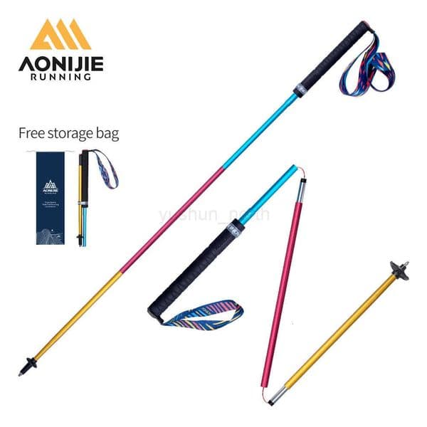 AONIJIE E4201 Lightweight Folding Collapsible Quick Lock Trekking Pole Hiking Pole Trail Running Walking Stick Carbon Fiber M250710 Z260508