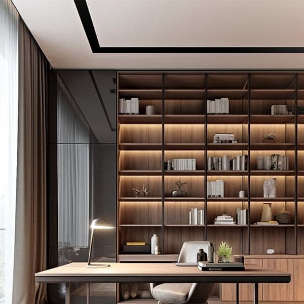 Elegant Custom Bookcase for Living Room - High-Quality Storage Cabinet