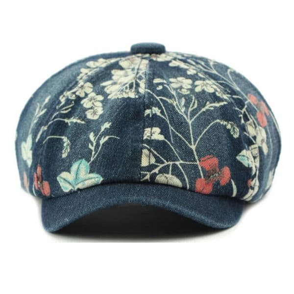 HT4734 Beret Cap Spring Summer Autumn Men Women Cap Male Female Floral Artist Painter Beret Hat Denim Flat Cap Octagonal Berets 250708