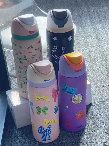 Insulated Stainless Steel Water Bottle with Straw BPA-Free Sports Water Bottle Great for Travel Portable Handheld Cup 24Oz/32Oz M250710