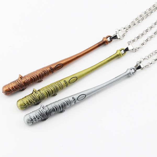 Fashion Vintage Charm The Walking Dead Necklace Negan's Bat LUCILLE Baseball Pendant Chain For Men Jewelry Accessories Gifts