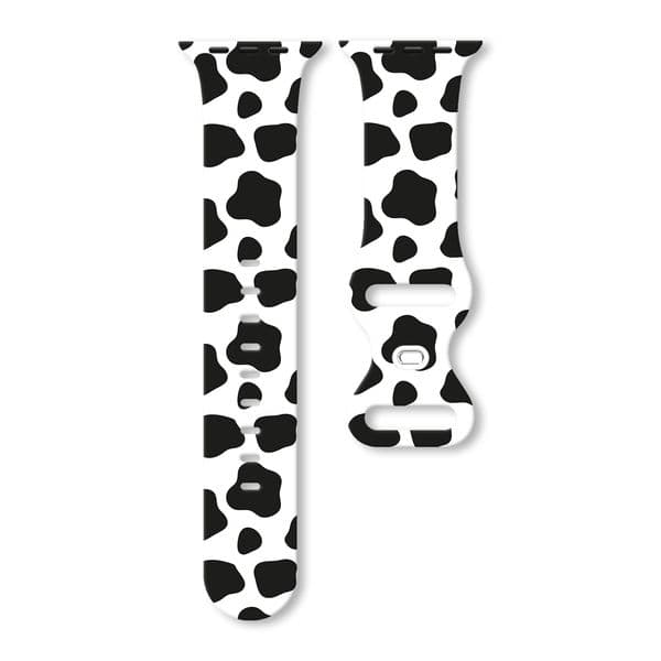 Cow Color Series Strap for Apple Watch 10 9 8 7 SE 6 Silicone Band Replaceable Bracelet for iWatch 46mm 44mm 42mm 41mm Watchband