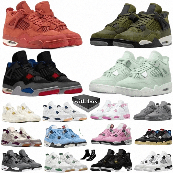 desinger shoes 4 Basketball Shoes For Men Women 4s Sneaker Military Black Cat Pine Green Seafoam White Oreo Red Thunder Unc Bred Cacao Medium Olive Sa L5hU Z260525