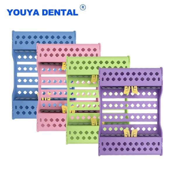 135℃ Autoclavable Dental Instrumental Sterilizer Box 10 Slots Restoration Spatula Set Placing Holder Disinfection Tray Tools