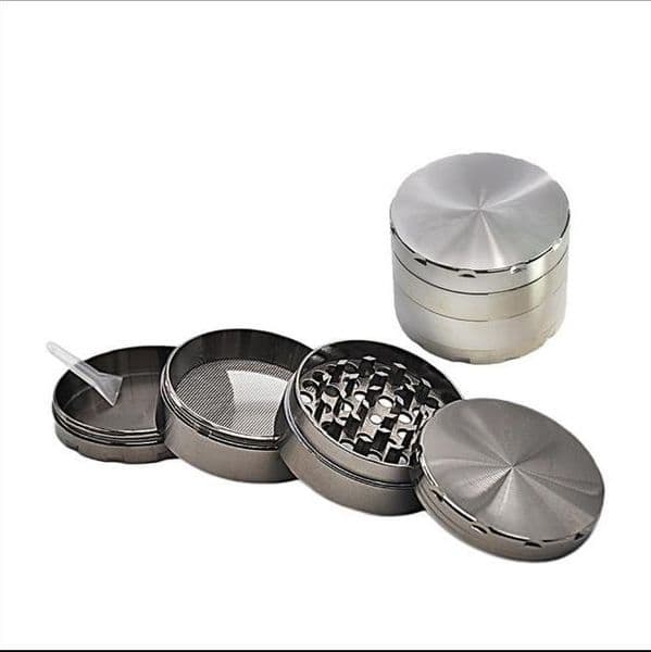 Manufacturer's Direct Sale Metal Smoke Grinder Export Metal Groove Zinc Alloy 4 Layer 58mm