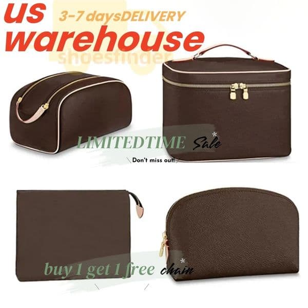 designer Cosmetic Bag Toiletry Pouch Makeup Bag Cases Women large shoulder purse woman handbag crossbody strap Travel bags Clutch Handbags