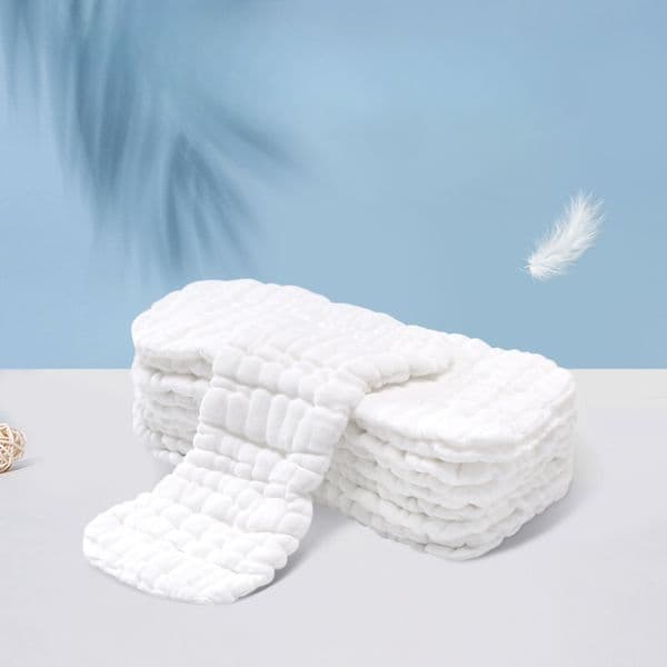5pcs Reusable Baby Diaper Mesh 12 Layers Washable Cotton Diaper Children's Diaper Lining 0-3 Year Old Newborn Diaper Babies