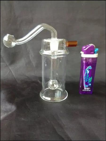 With foam glass straight cooking pot Wholesale Glass bongs Oil Burner Glass Water Pipes Oil Rigs Smoking Free