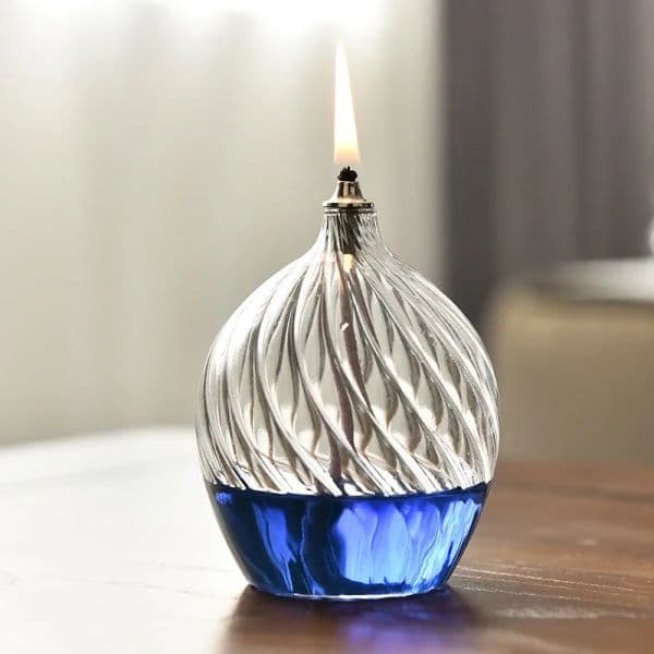 Glass Oil Lamps Sturdy Borosillicate Oil Candle, Pillar Unscented Oil Candles for Wedding and Home Use of Oil Lamps