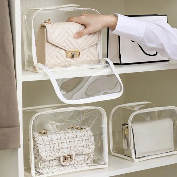 Dust-Proof Transparent Luxury Handbag Storage Bag Organizer Hanging Handbag Cover with Zipper High Capacity Storage Bags