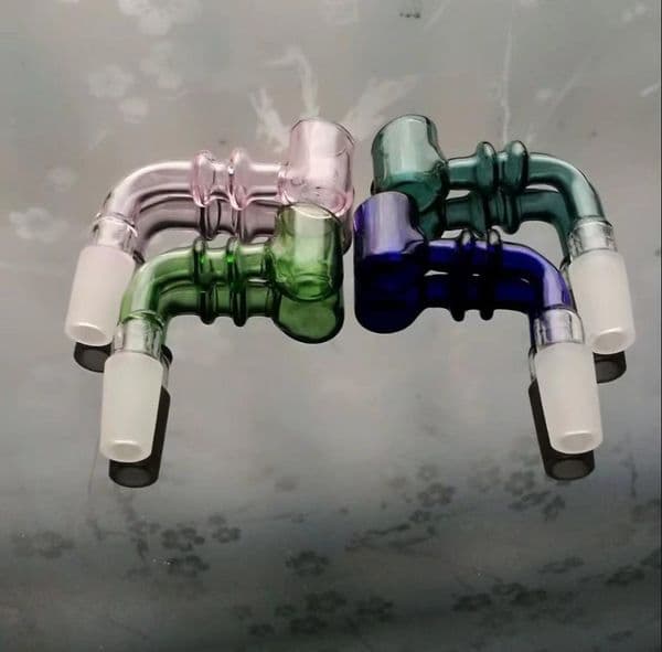 Glass Smoking Pipes Manufacture Hand-blown bongs Two Wheel Colorful Bowl Soaking Head
