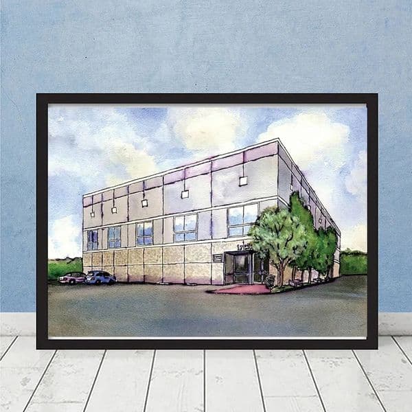 The Office - Pam's Dunder Mifflin Building Pam Beesly Halpert Art Poster Canvas Painting Wall Prints Picture for Room Home Decor